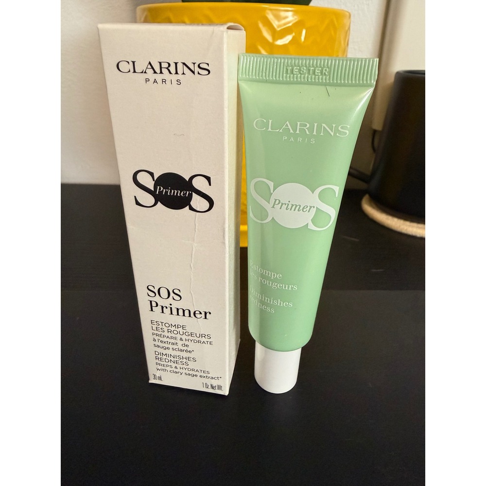 Clarins Paris SOS Primer 04 Green 30ml 1oz New in Box sealed Tester